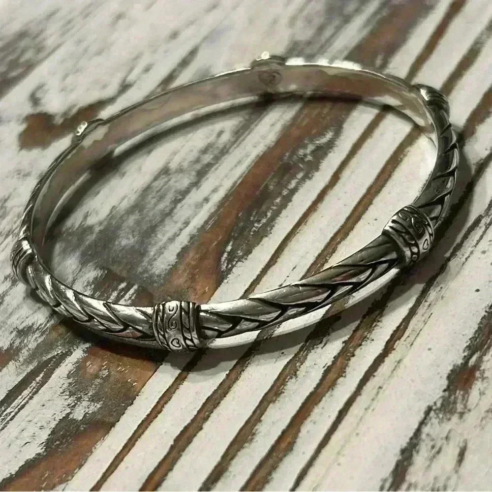 Retired Brighton Sierra Braided Rope Bangle Bracelet Southwestern Casual